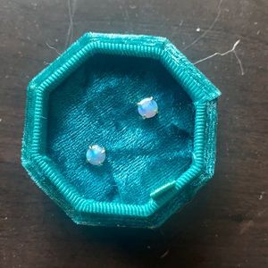Blue opal studs